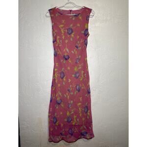 3B vintage floral chiffon floral lined dress women 4 y2k fairy feminine ethereal